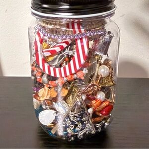 Small Jar of Semi Mystery Jewelry